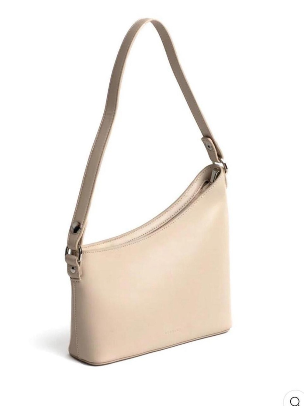 cream leather shoulder bag